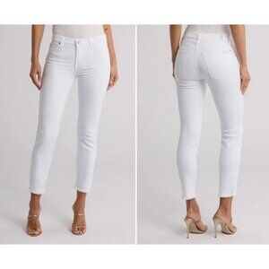 7 For All Mankind Roxanne Ankle Skinny Jeans, White, Size 31